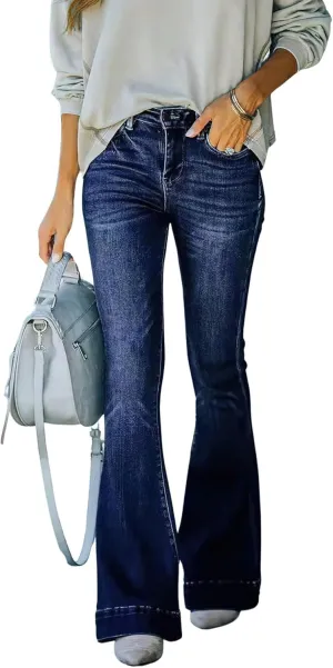 Flare Jeans High Waisted Skinny Bell Bottom Jeans for Women Stretch Denim Pants