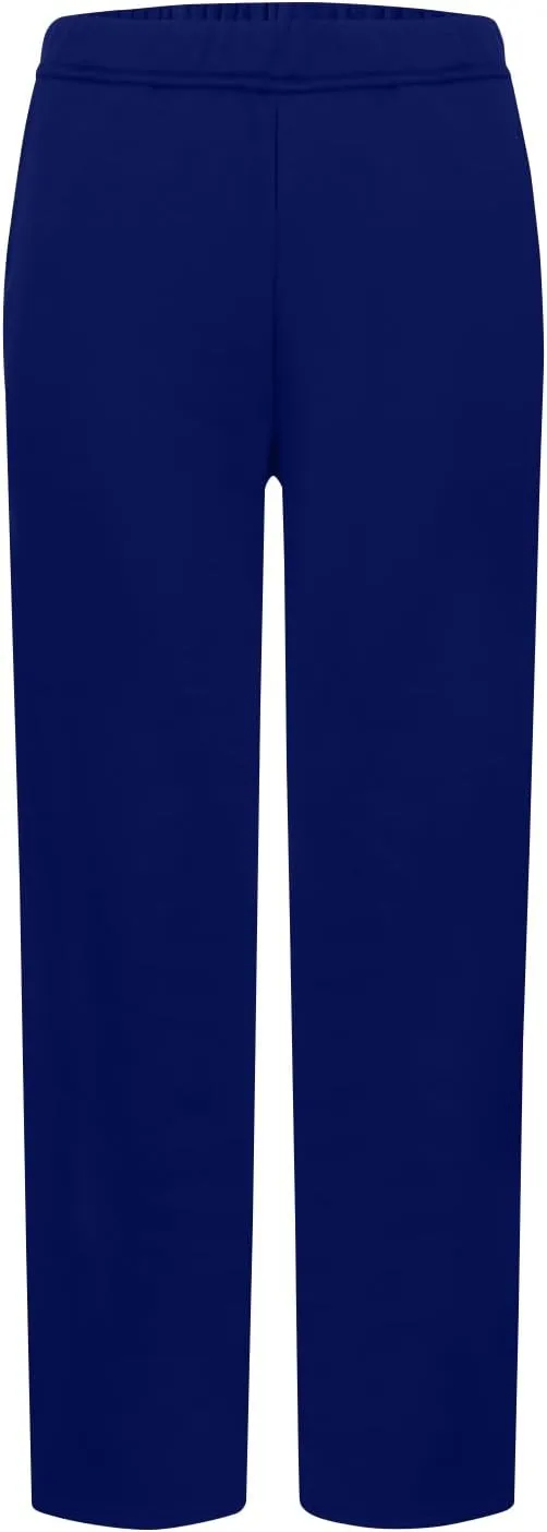 Fleece Wide Leg Sweatpants Women Baggy Lightweight Lounge Pants with Pockets Elastic High Waisted Athletic Pants