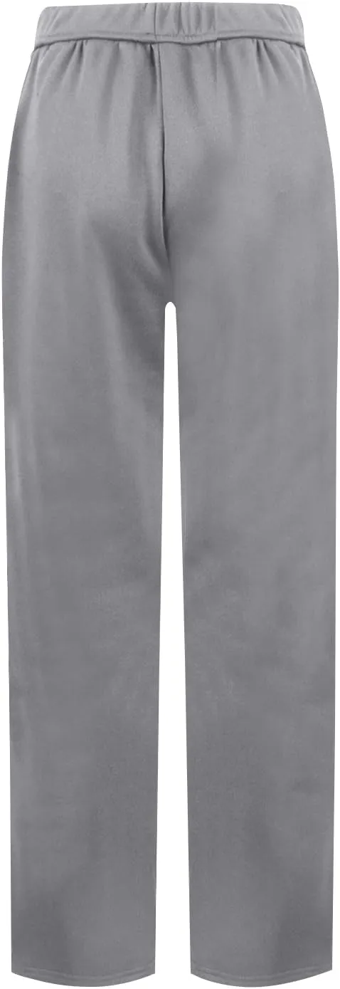 Fleece Wide Leg Sweatpants Women Baggy Lightweight Lounge Pants with Pockets Elastic High Waisted Athletic Pants