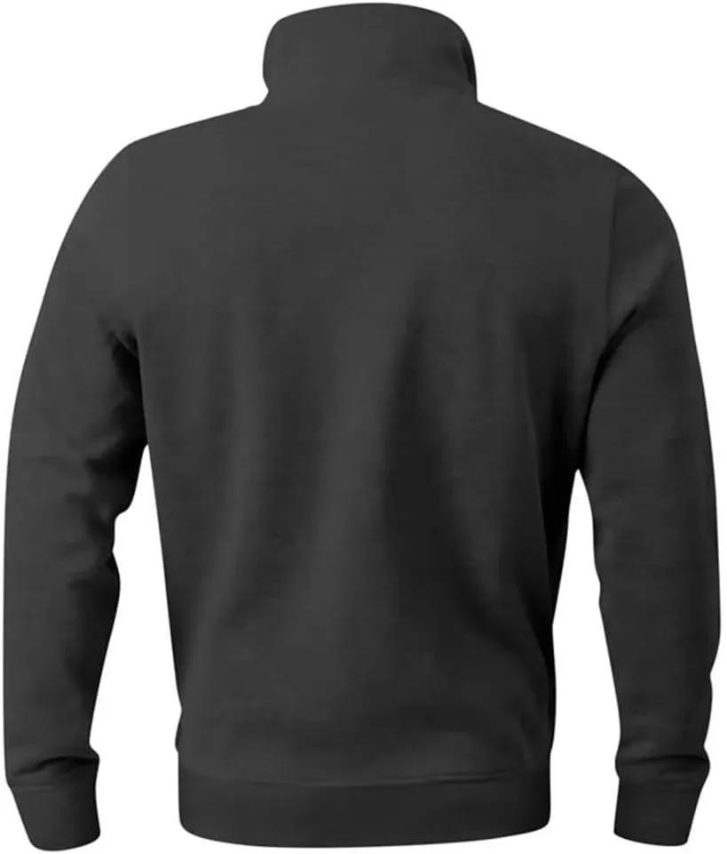 FMCHICO Men's Quarter Zip Up Velvet Sweaters Slim Fit Lightweight Mock Neck Pullover Casual Sweatshirt