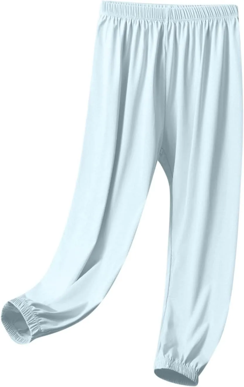 Girls Joggers Pants Lightweight Quick Dry Running Workout Sweatpants Kids Elastic Waist Summer Anti-Mosquito Joggers