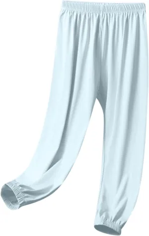 Girls Joggers Pants Lightweight Quick Dry Running Workout Sweatpants Kids Elastic Waist Summer Anti-Mosquito Joggers