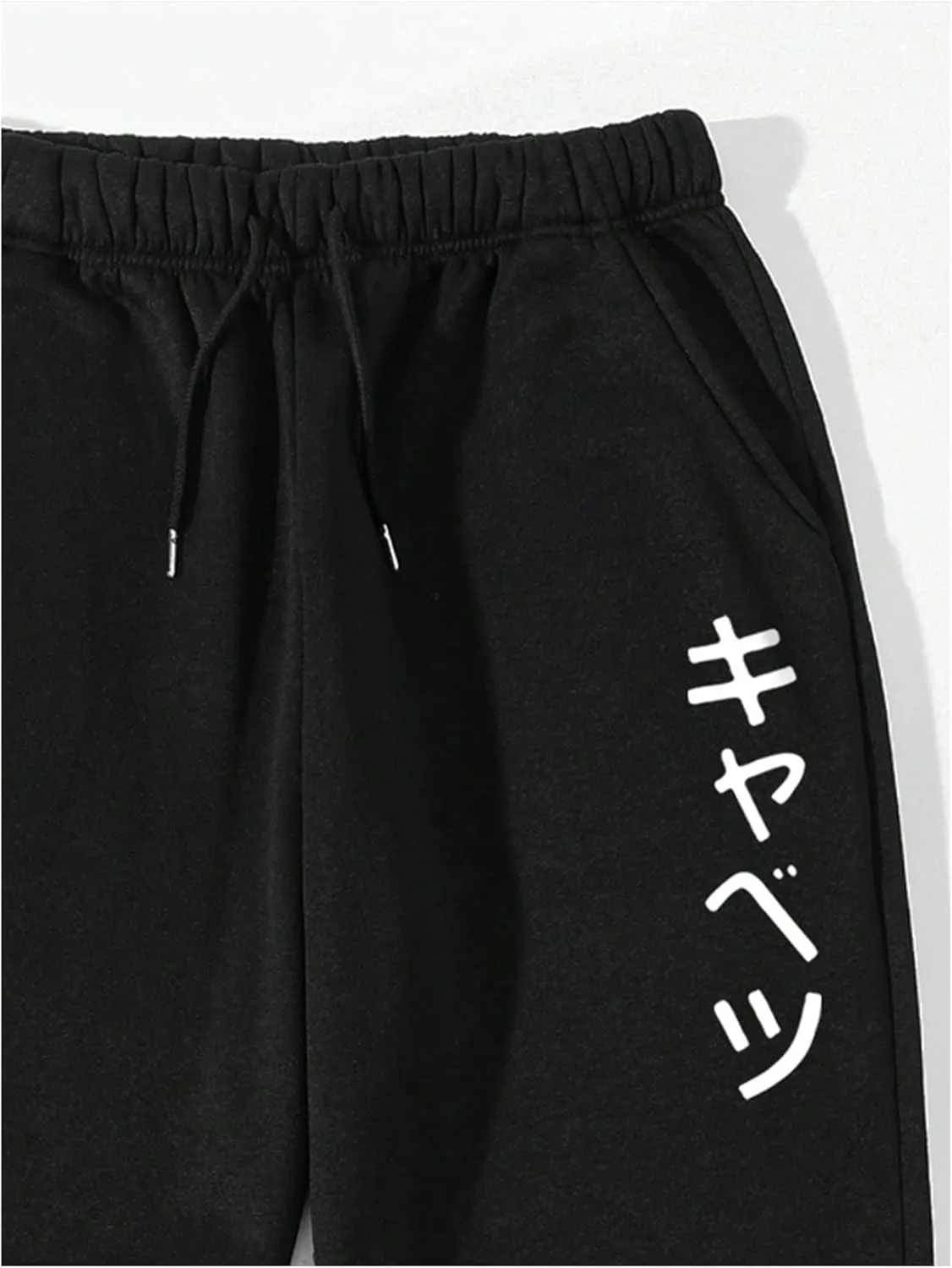 GORGLITTER Men's Letter Graphic Cargo Jogger Pants High Waisted Hiking Long Trousers with Pocket