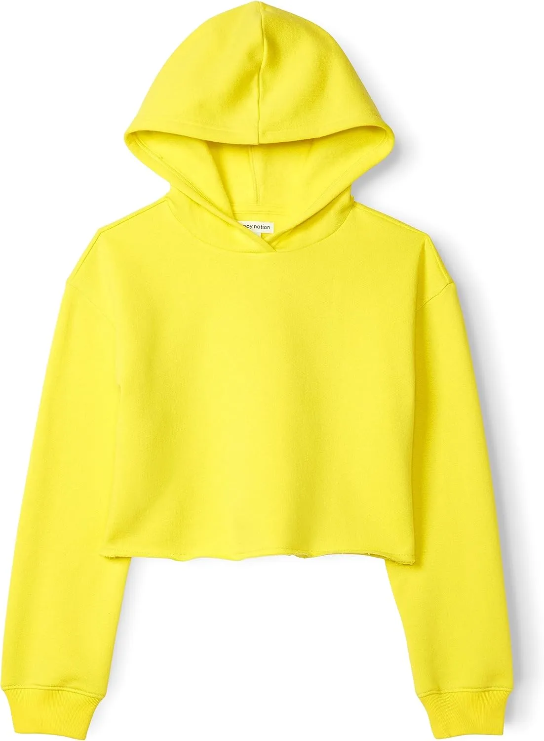 Happy Nation Girls Fleece Crop Hoodie Sweatshirt