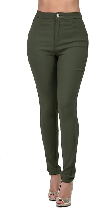High Waisted Stretchy Skinny Jeans Women Classic Slim Fit Leggings Breathable Butt Lifting Denim Pants with Pockets