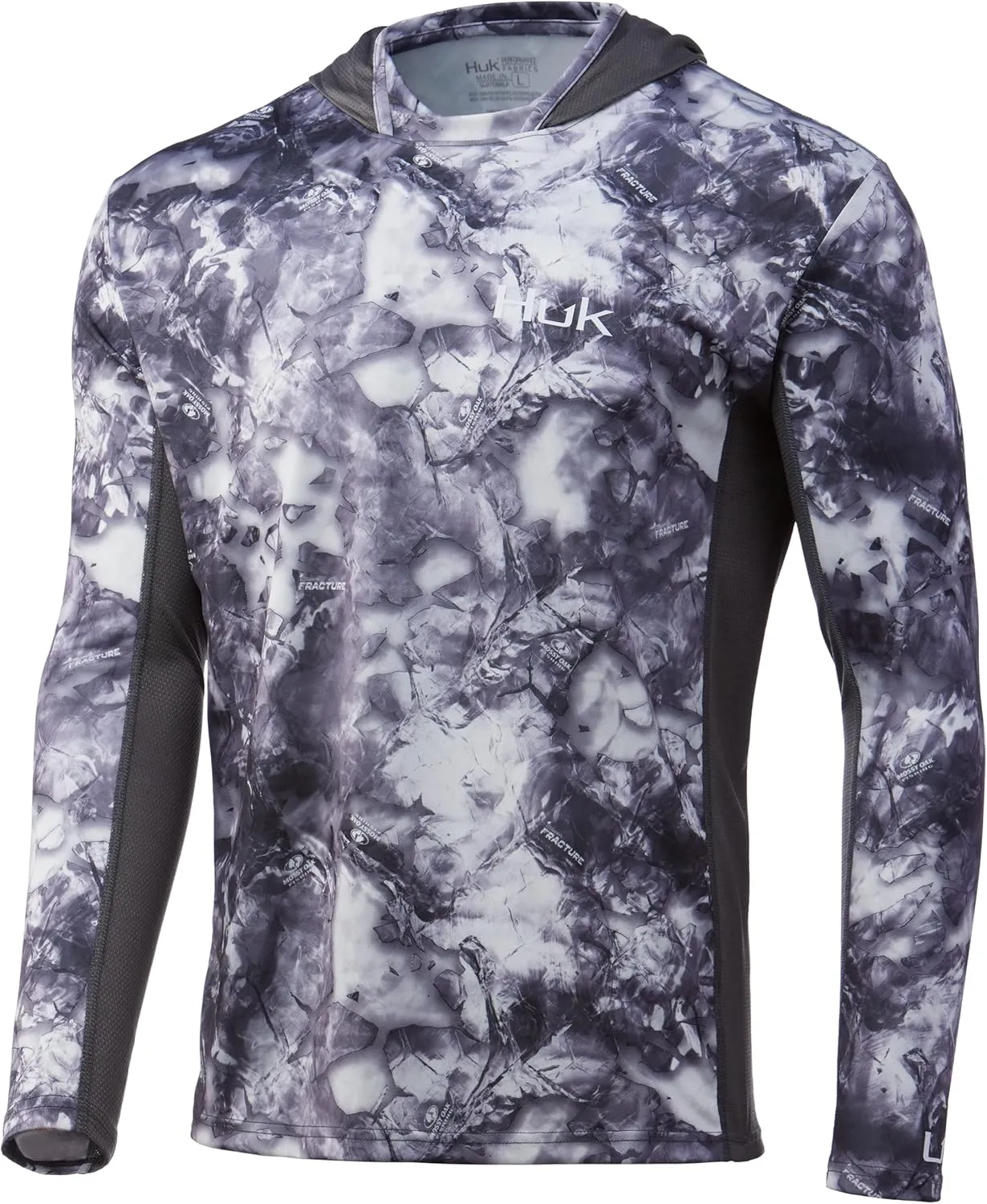 HUK Men's Icon X Camo Hoodie |UPF 50  Long-Sleeve Fishing Shirt
