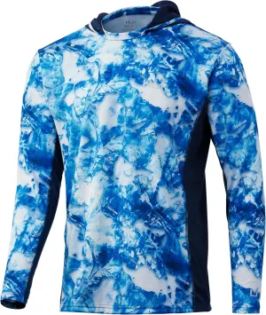 HUK Men's Icon X Camo Hoodie |UPF 50  Long-Sleeve Fishing Shirt