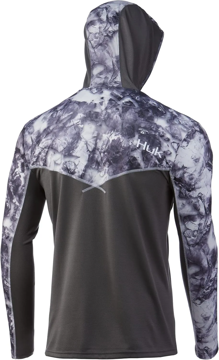HUK Men's Icon X Camo Hoodie |UPF 50  Long-Sleeve Fishing Shirt