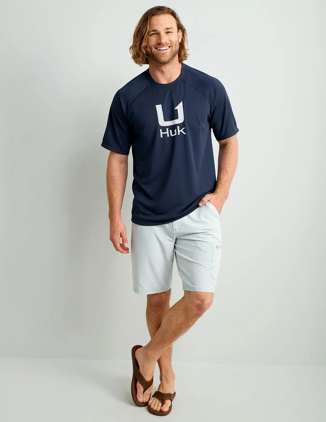 HUK Men's Icon X Crew, Short-Sleeve Performance Fishing Shirt