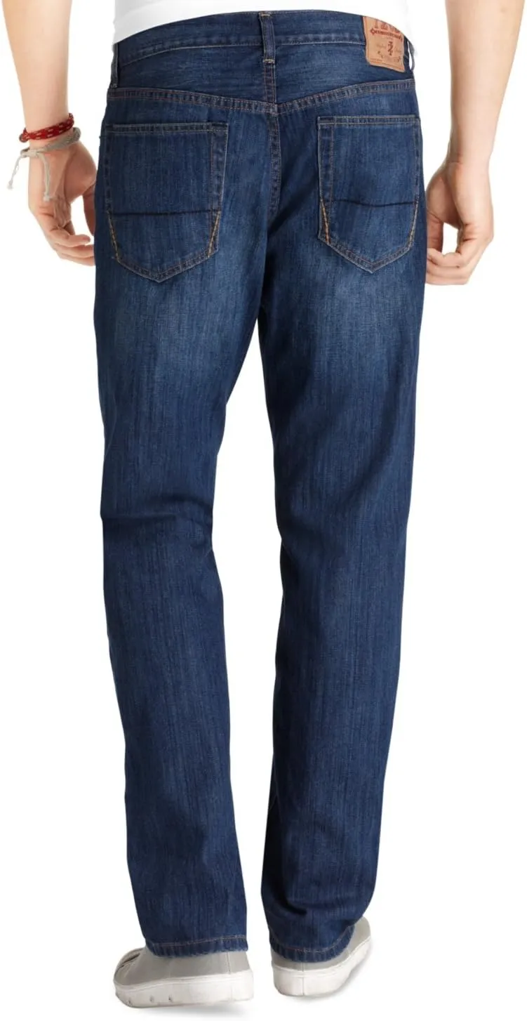 IZOD Men's Big and Tall Classic Denim Jeans (Regular and Relaxed Fit)