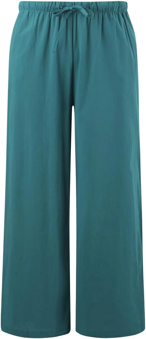 JiXiang Women High Waisted Wide Leg Pants Fashion Drawstring Elastic Trousers Comfy Straight Leg Long Pants with Pockets