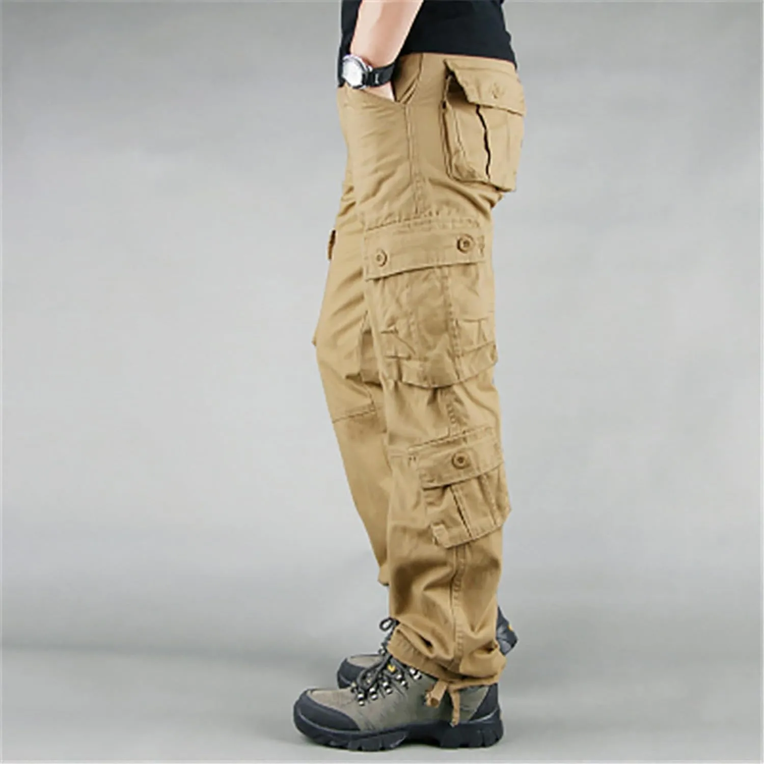 Joggers for Men Quick Dry Hiking Outdoor Workout Tactical Utility Sweatpants with Zipper Pockets