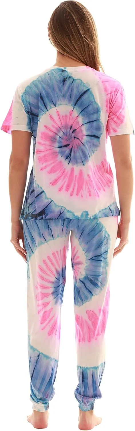 Just Love Pajama Jogger Pant Set Sleepwear Pjs - Buffalo Plaid and Tie Dye