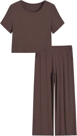 Latuza Women's Petite Lounge Set Petite Length 2 Piece Outfits