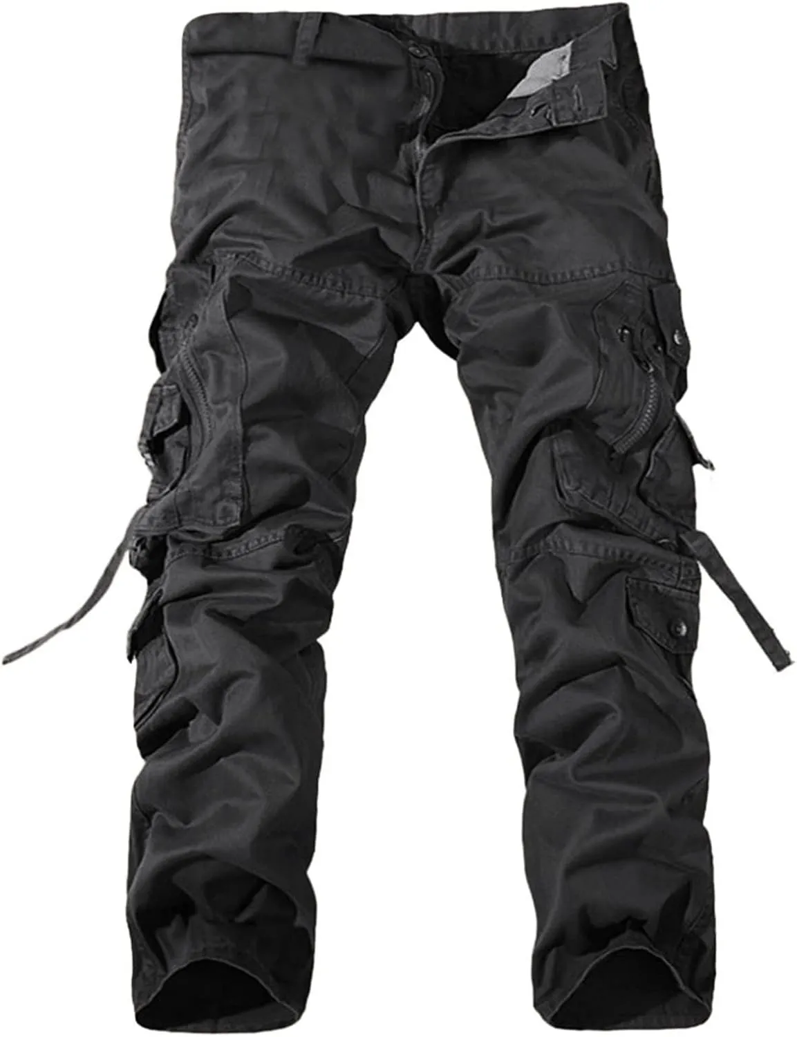 Lightweight Quick Dry Joggers Workout Men's Jogger with Zipper Pockets Running Athletic Workout Cargo Pants for Men Relaxed Fit Stretch Cargo Pants Lightweight Hiking Ripstop ZXUS0215-SALE1670 Black