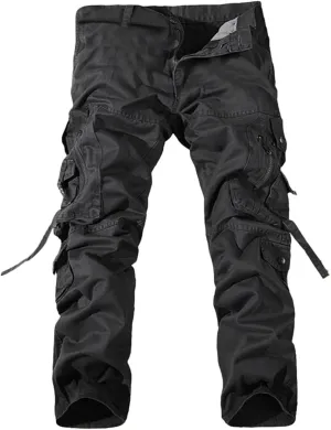 Lightweight Quick Dry Joggers Workout Men's Jogger with Zipper Pockets Running Athletic Workout Cargo Pants for Men Relaxed Fit Stretch Cargo Pants Lightweight Hiking Ripstop ZXUS0215-SALE1670 Black