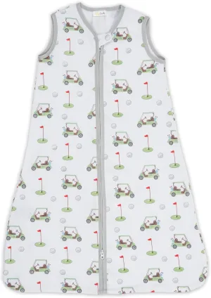 LollyBanks Sleep Sack, 100% Organic Cotton Baby Sleep Sacks 0.5 TOG, Lightweight 2-Way Zipper Baby Sack Soft, 0-6 Months Newborn Sleeper for Baby Boys and Girls (Golf Outfit)