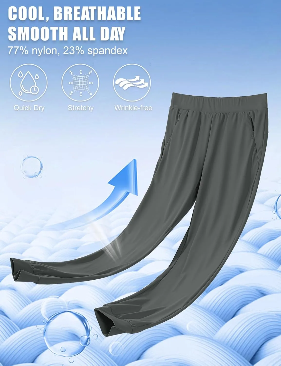 MAGCOMSEN Joggers for Women High Waisted Golf Pants Lightweight Hiking Pants Quick Dry Workout Running Athletic Joggers