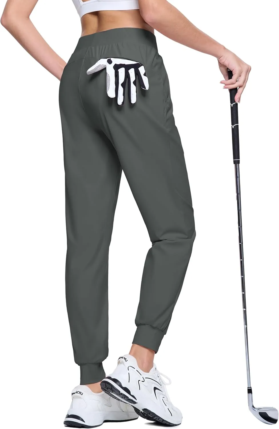 MAGCOMSEN Joggers for Women High Waisted Golf Pants Lightweight Hiking Pants Quick Dry Workout Running Athletic Joggers