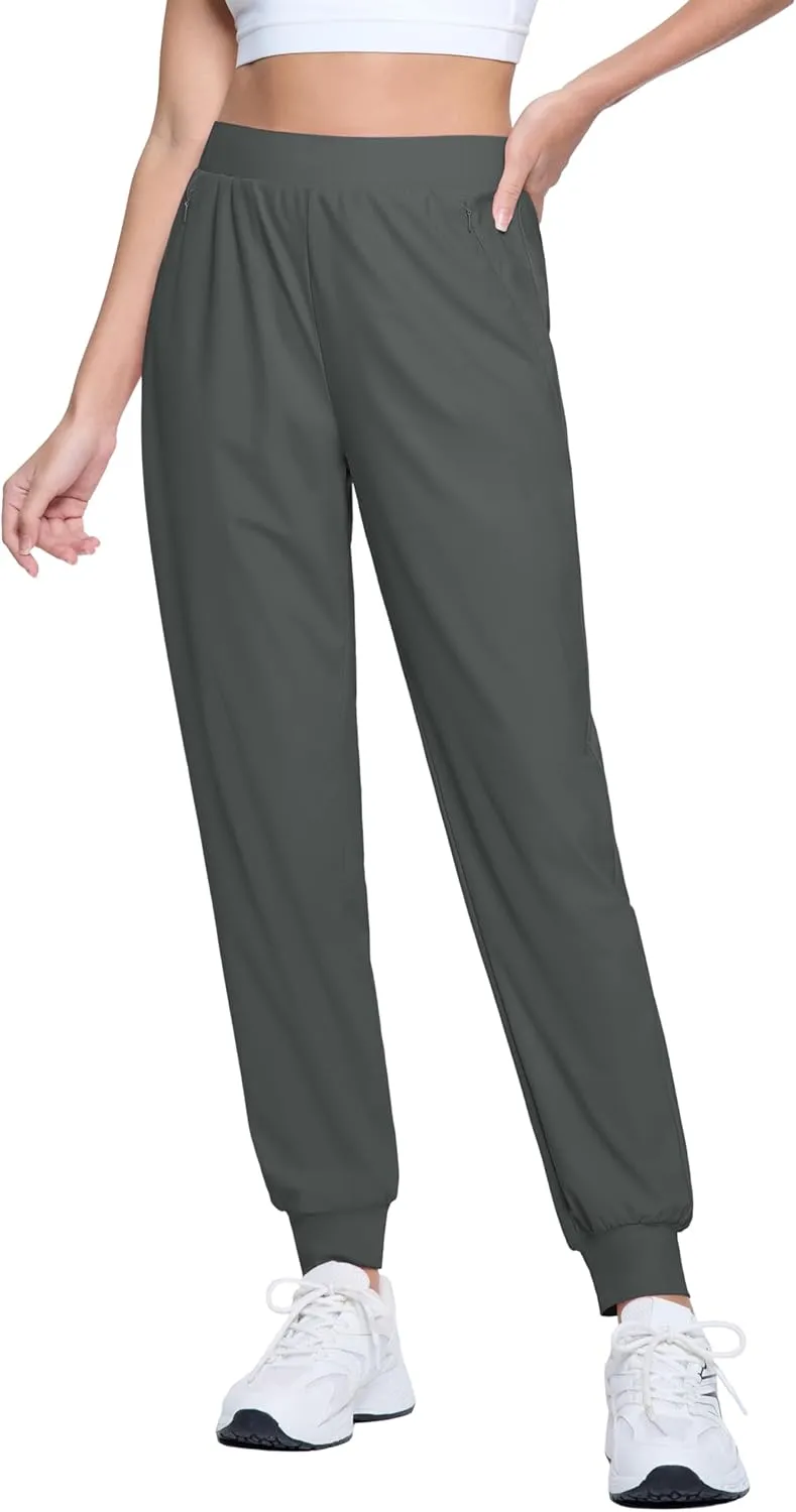 MAGCOMSEN Joggers for Women High Waisted Golf Pants Lightweight Hiking Pants Quick Dry Workout Running Athletic Joggers
