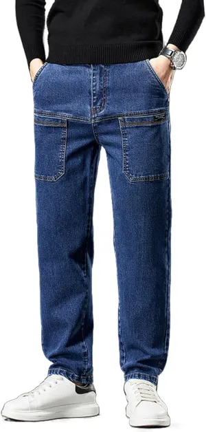 Mecutie Jeans,Mecutie Cargo Jeans Men,ThriveJeans - Comfortable Multi-Pocket High Durable Cargo Jeans