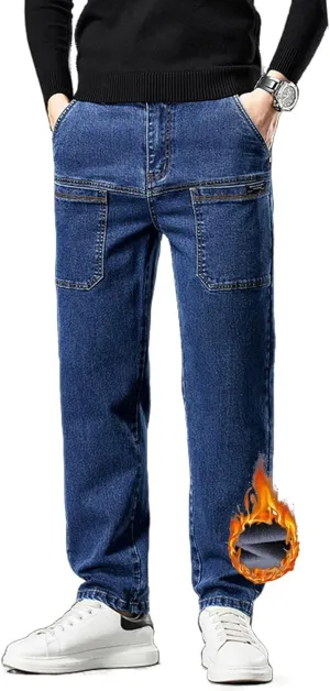 Mecutie Jeans,Mecutie Cargo Jeans Men,ThriveJeans - Comfortable Multi-Pocket High Durable Cargo Jeans