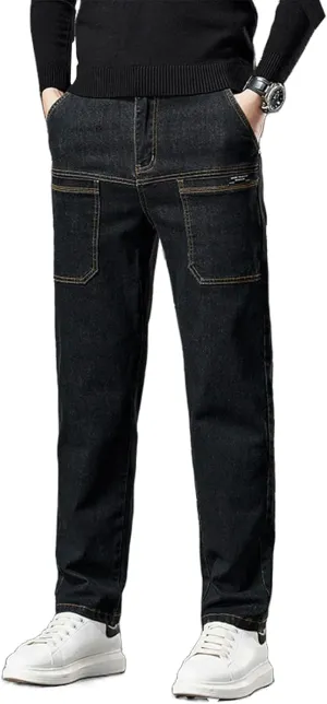 Mecutie Jeans,Mecutie Cargo Jeans Men,ThriveJeans - Comfortable Multi-Pocket High Durable Cargo Jeans
