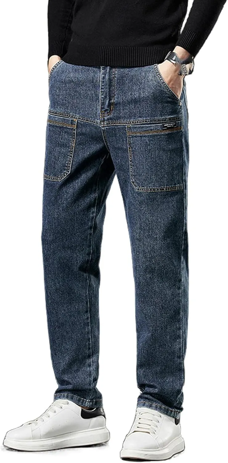 Mecutie Jeans,Mecutie Cargo Jeans Men,ThriveJeans - Comfortable Multi-Pocket High Durable Cargo Jeans
