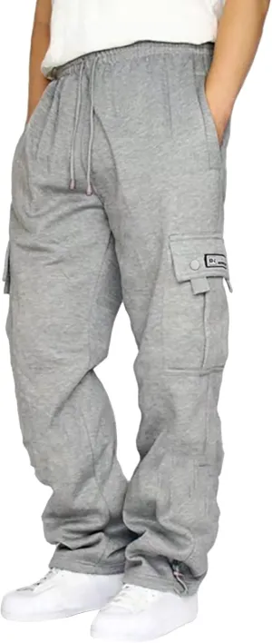 Men Cargo Pants Casual Work Hiking Pants Drawstring Elastic Waisted Loose Joggers Outdoor Straight Leg Sweatpants