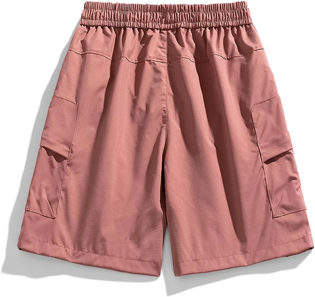 Men Ice Silk Shorts Quick Drying Breathable Workout Gym Shorts Elastic Waist Drawstring Casual Shorts Outdoor Running