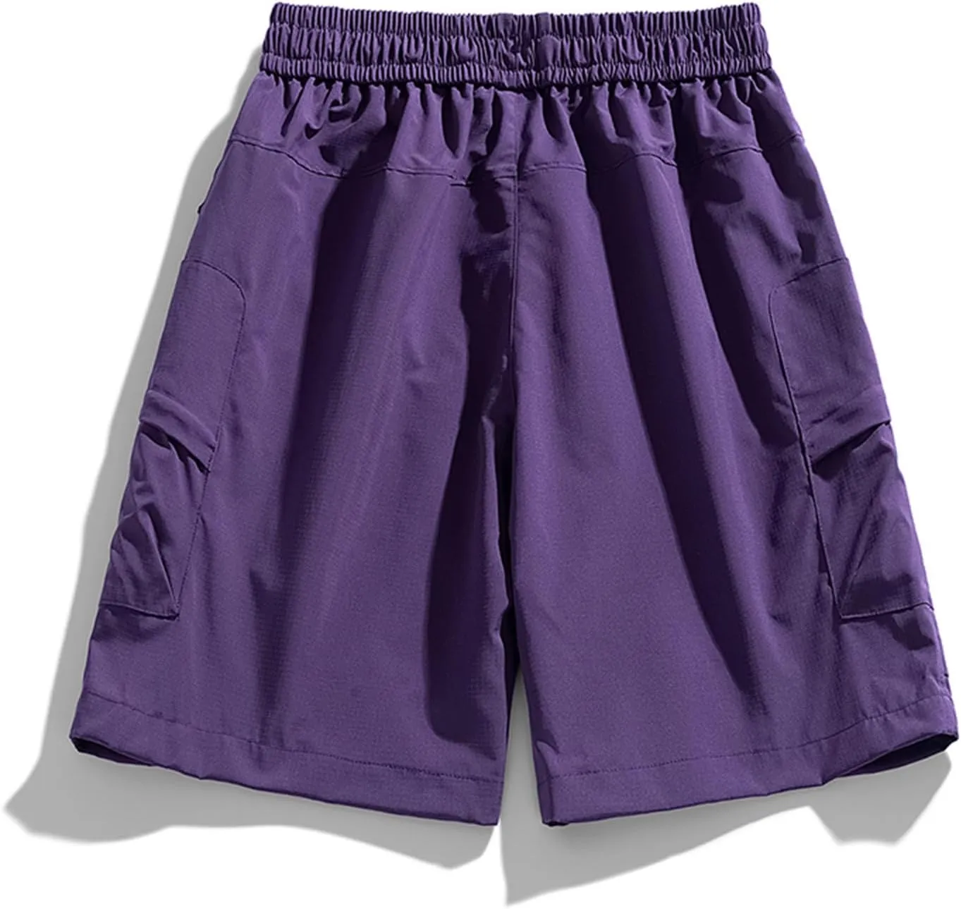 Men Ice Silk Shorts Quick Drying Breathable Workout Gym Shorts Elastic Waist Drawstring Casual Shorts Outdoor Running