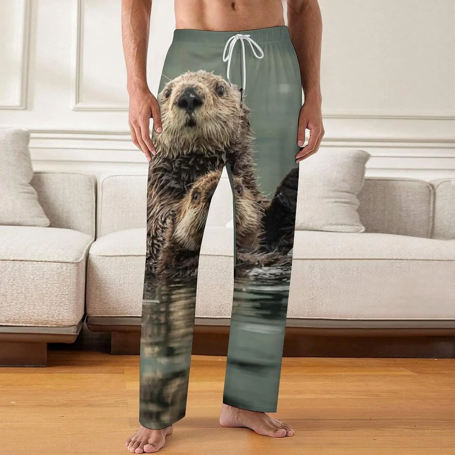 Men Pajama Pants Trouser Lounge Pants Sleepwear with Pockets (S-5XL)