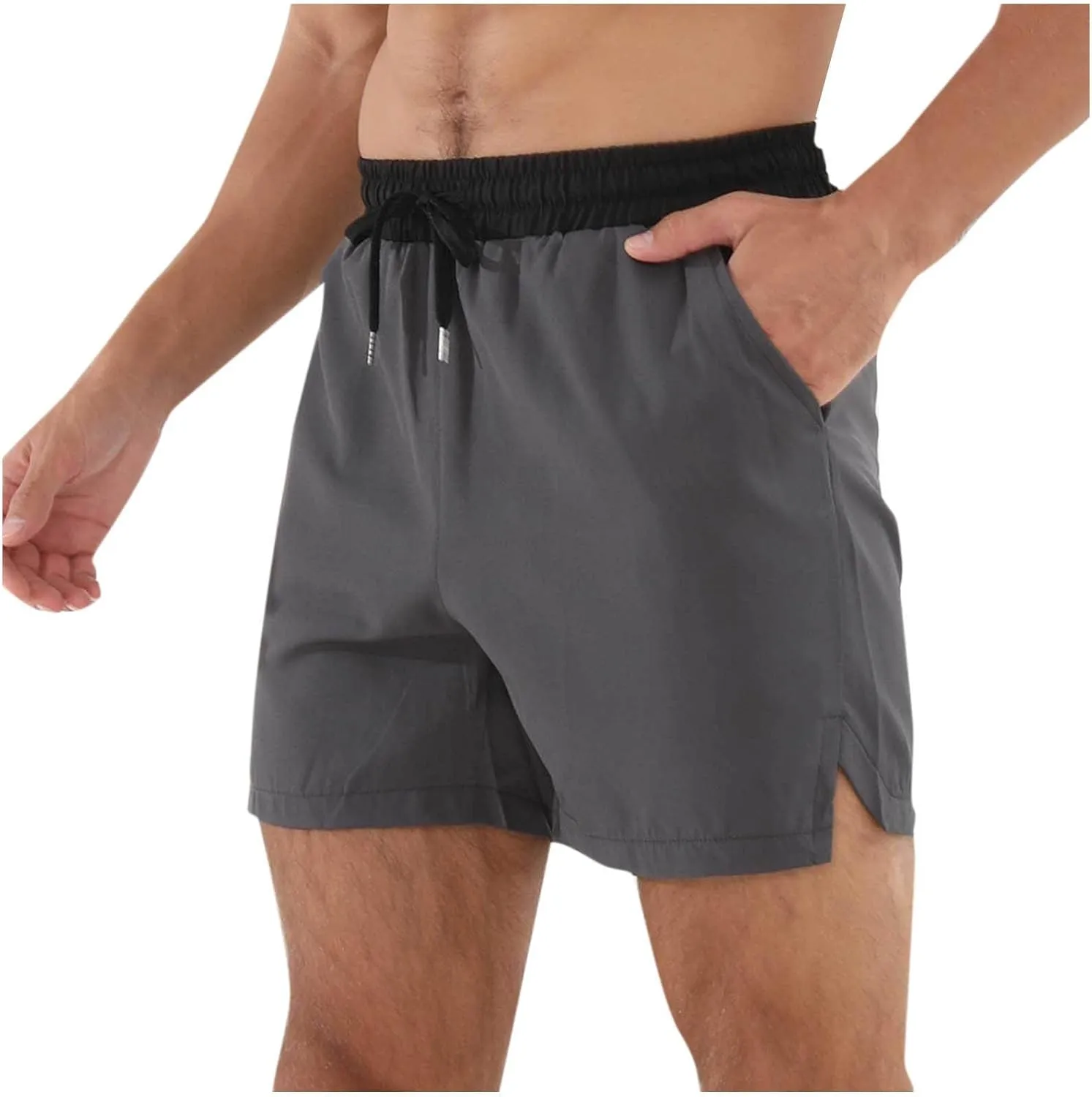 Men Stretch Quick Dry Gym Workout Shorts Mesh Lightweight Athletic Shorts Training Running Sports Jogger with Pockets