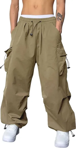 Men's Baggy Cargo Pants Trendy Casual Parachute Pant Loose Fit Men Joggers with Pockets for Streetwear