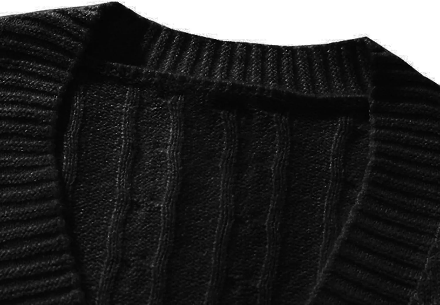 Mens Button Down Sweater Cardigan Knitted Outfits Cable Knit Solid Soft Touch Knitwear Tops Loose Fit
