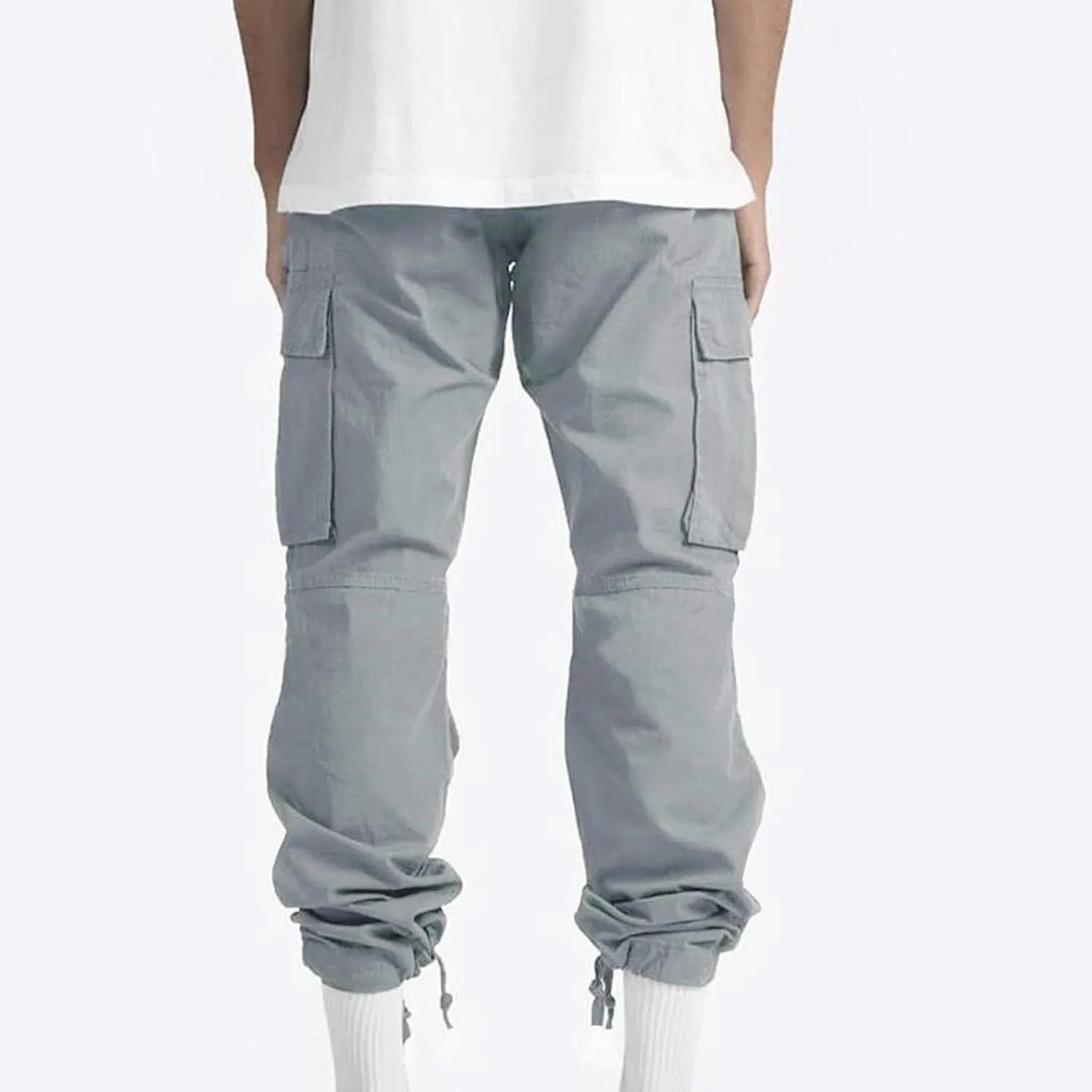 Mens Cargo Pants Casual Baggy Work Hiking Pants Relaxed Fit Summer Outdoor Workout Joggers with Multi Pockets