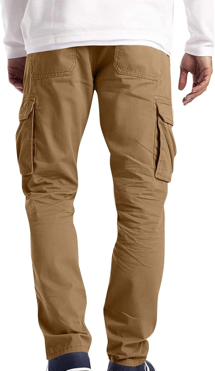 Mens Cargo Pants Relaxed Fit Stretch Straight Leg Cargo Jeans Plus Size Lightweight Casual Hiking Pants with Pockets