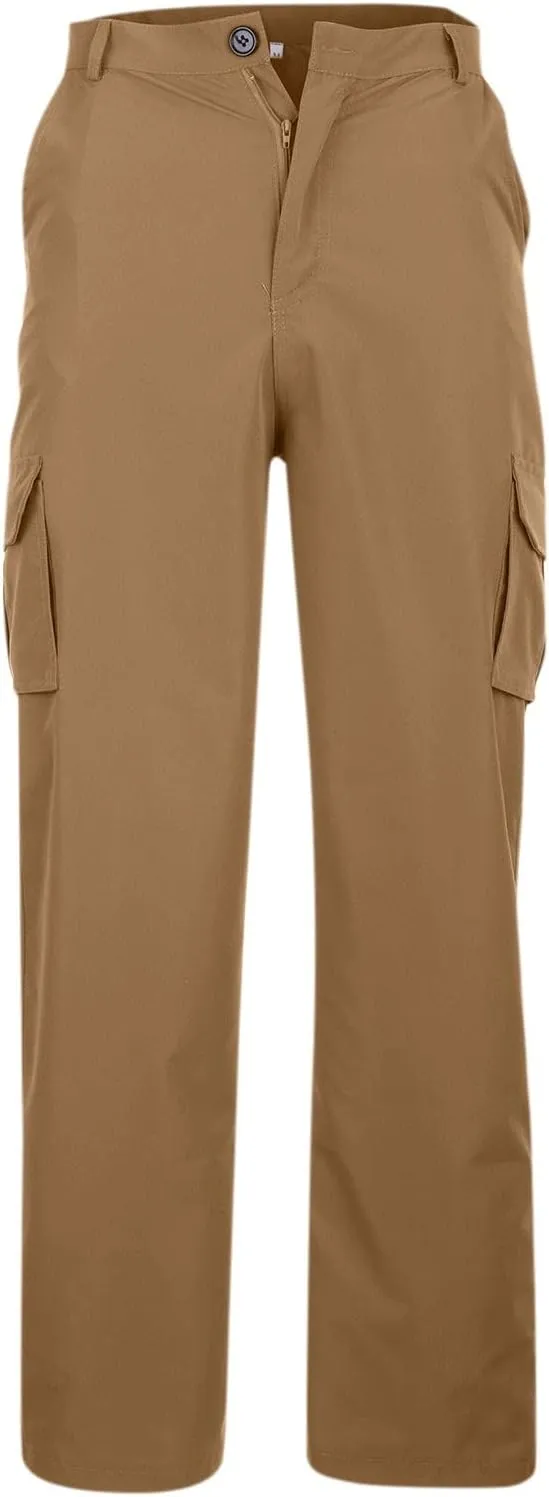 Mens Cargo Pants Relaxed Fit Stretch Straight Leg Cargo Jeans Plus Size Lightweight Casual Hiking Pants with Pockets