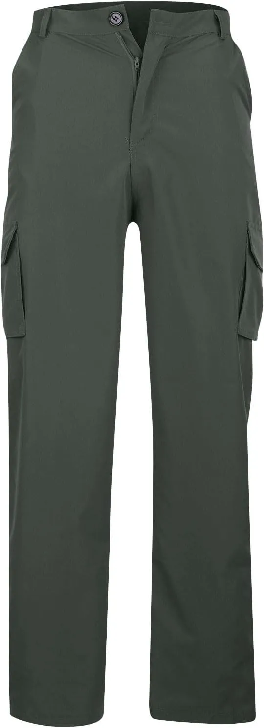 Mens Cargo Pants Relaxed Fit Stretch Straight Leg Cargo Jeans Plus Size Lightweight Casual Hiking Pants with Pockets