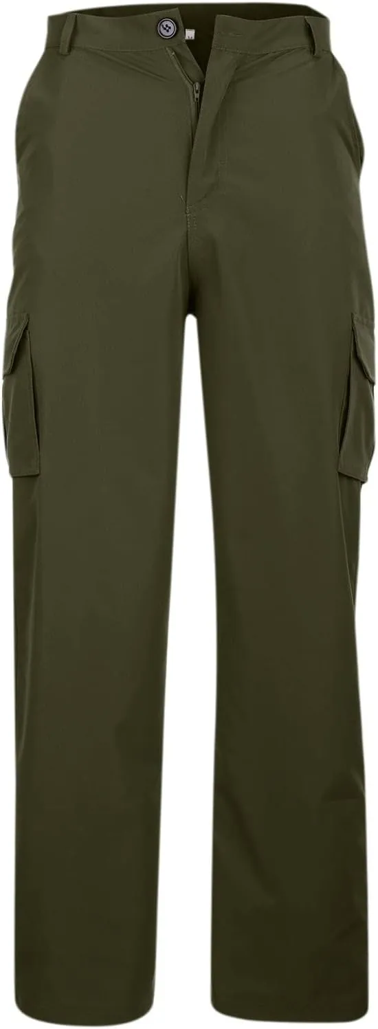 Mens Cargo Pants Relaxed Fit Stretch Straight Leg Cargo Jeans Plus Size Lightweight Casual Hiking Pants with Pockets