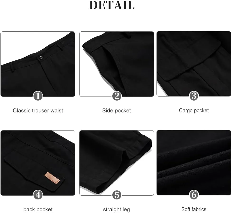 Men's Cargo Sweatpants Loose Fit Pants Joggers for Men with Pockets