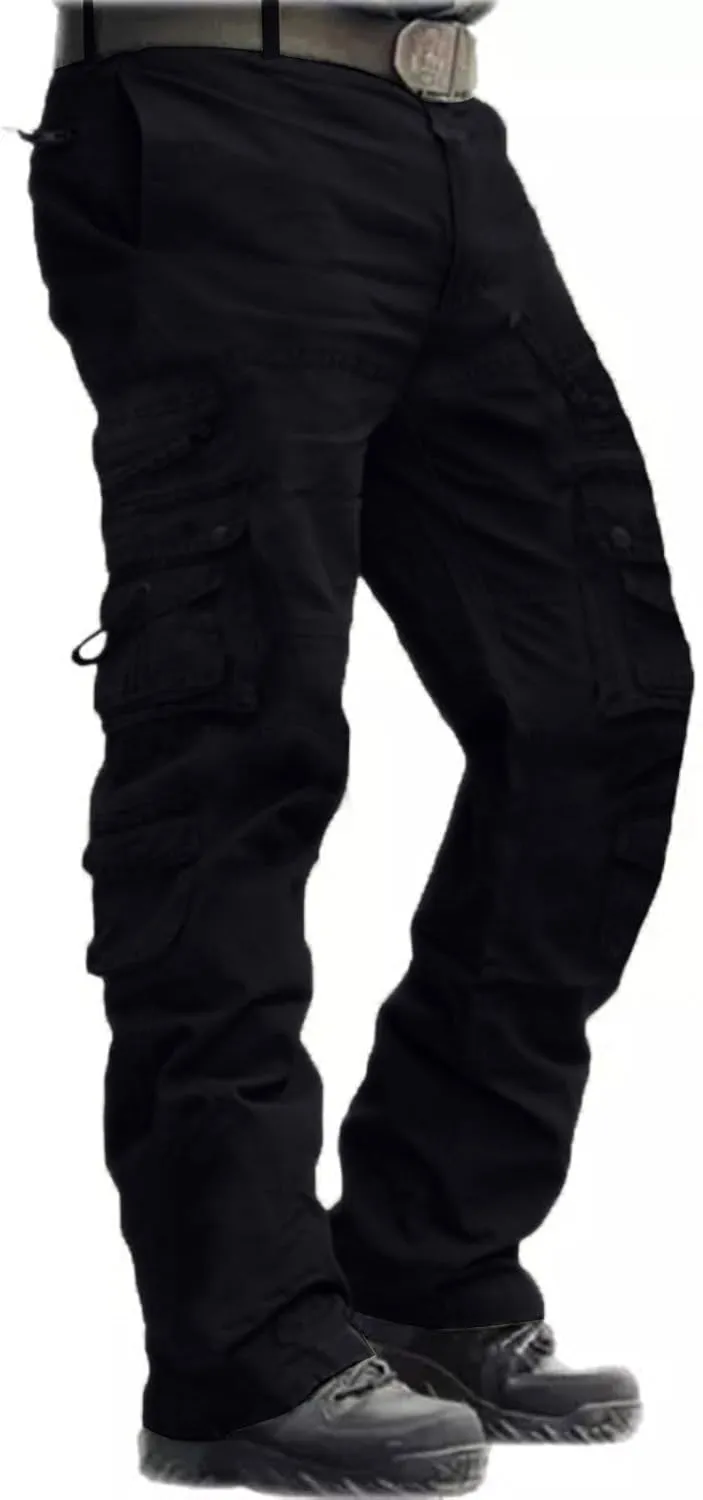 Men's Casual Cargo Pants - Loose Fit Multi-Pocket Summer Practical Outdoor Trousers.