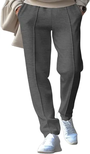 Mens Casual Wide Leg Pants Lightweight Elastic Waist Loose Straight Baggy Sweatpants Fashion Outdoor Trousers