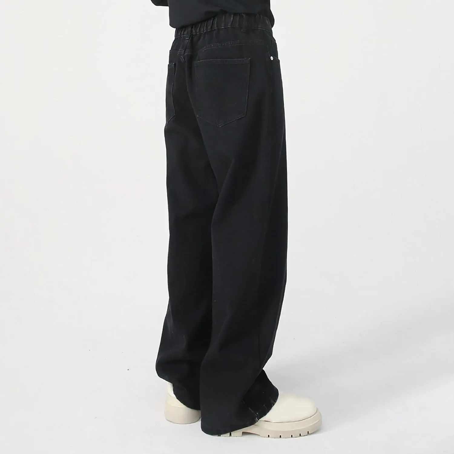 Mens Distressed Jeans Relaxed Fit Casual Straight Leg Washed Denim Pants with Pockets Hip Hop Streetwear Trousers