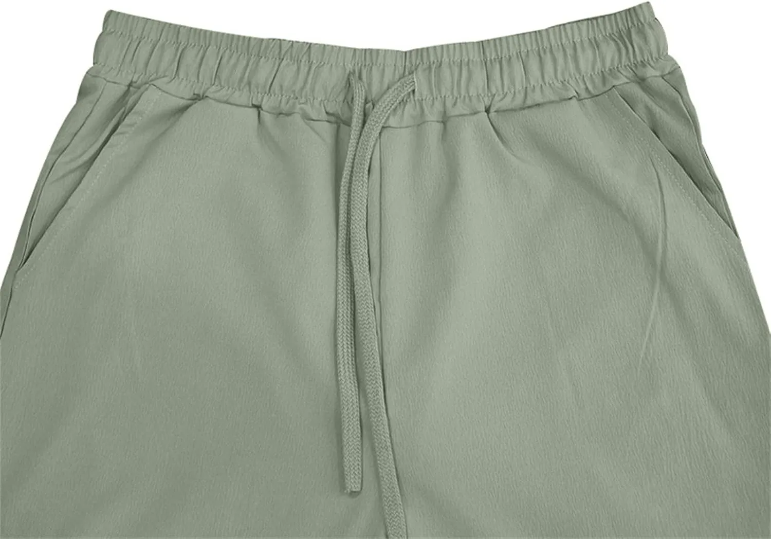 Mens Drawstring Elastic Waist Pants Linen Lightweight Casual Sweatpants Yoga Trousers Loose Fashion Beach Pajamas