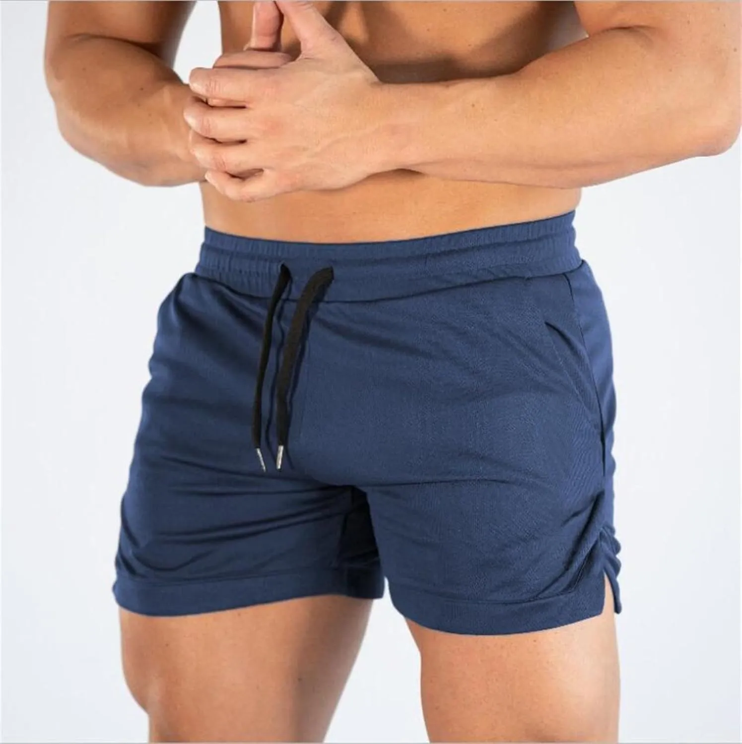 Mens Gym Workout Shorts Athletic Running Training Quick Dry Short Pants Pockets Casual Lightweight Mesh Activewear