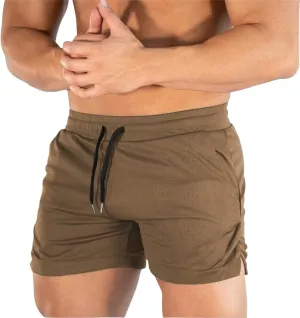 Mens Gym Workout Shorts Athletic Running Training Quick Dry Short Pants Pockets Casual Lightweight Mesh Activewear