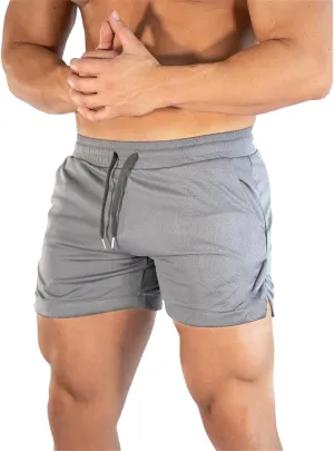 Mens Gym Workout Shorts Athletic Running Training Quick Dry Short Pants Pockets Casual Lightweight Mesh Activewear