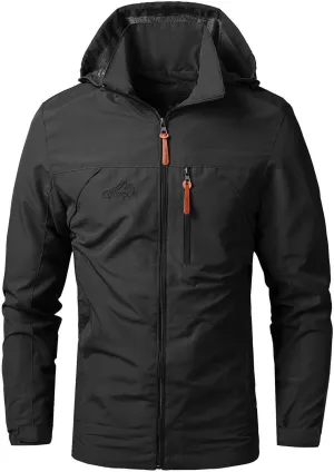 Men's Jacket Waterproof Hooded Jacket Outdoor Cycling Windproof Breathable Jacket