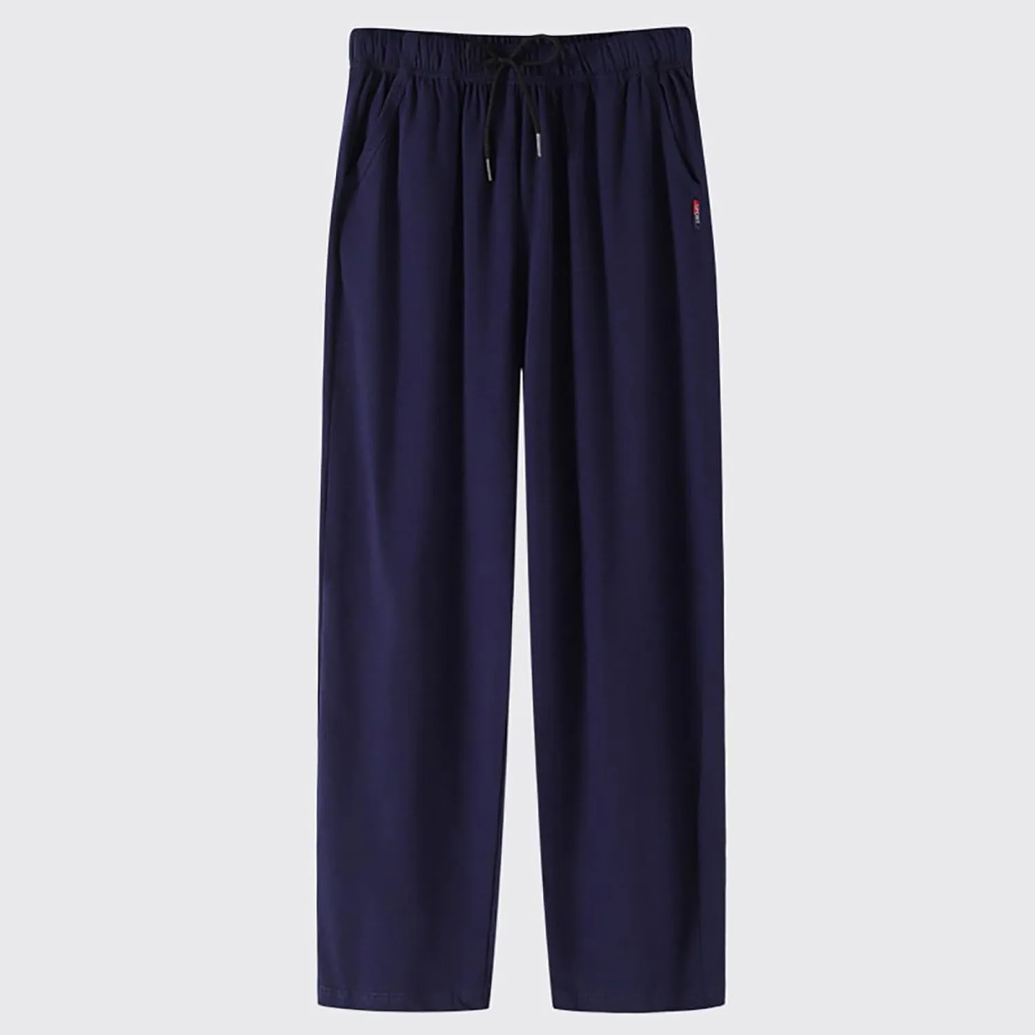 Men's Joggers Sweatpants Open Bottom Straight Leg Casual Loose Fit Running Athletic Pants with Pockets
